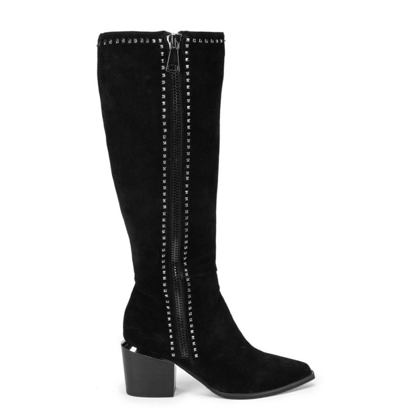 Bottes à Talons Alma En Pena Side Zippé Noir Femme | TTX-17705158